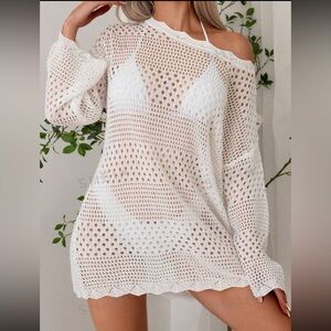 Ladies Sheer Knitted Cover Up